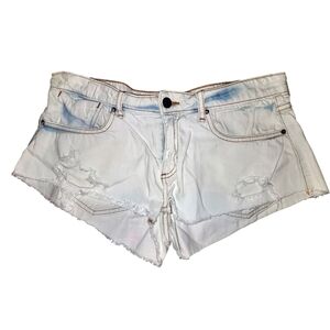 ☆FOREVER 21 Distressed Ice Acid Washed Cut-Off Denim Shorts - Size 27